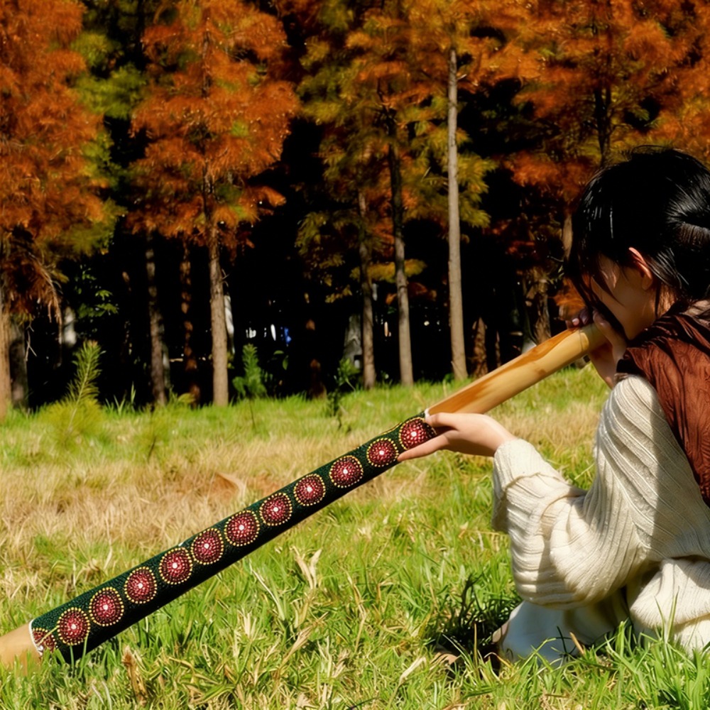 Musical Instrument Didgeridoo - Didgeridoo en teck peint 100/120/130/150cm, thérapie