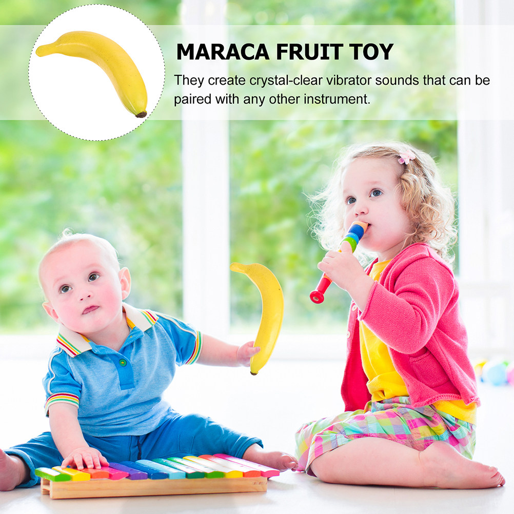 Musical Instrument Maraca - 2 maracas en forme de fruits
