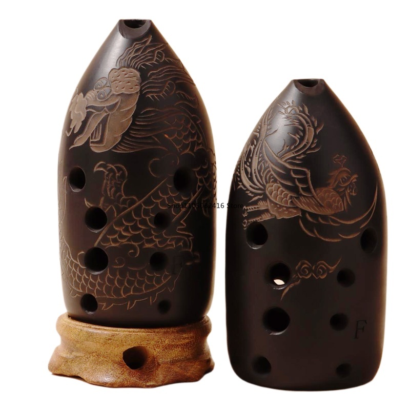 Musical Instrument Ancient - 8/10 trous chinois ancien Xun poterie