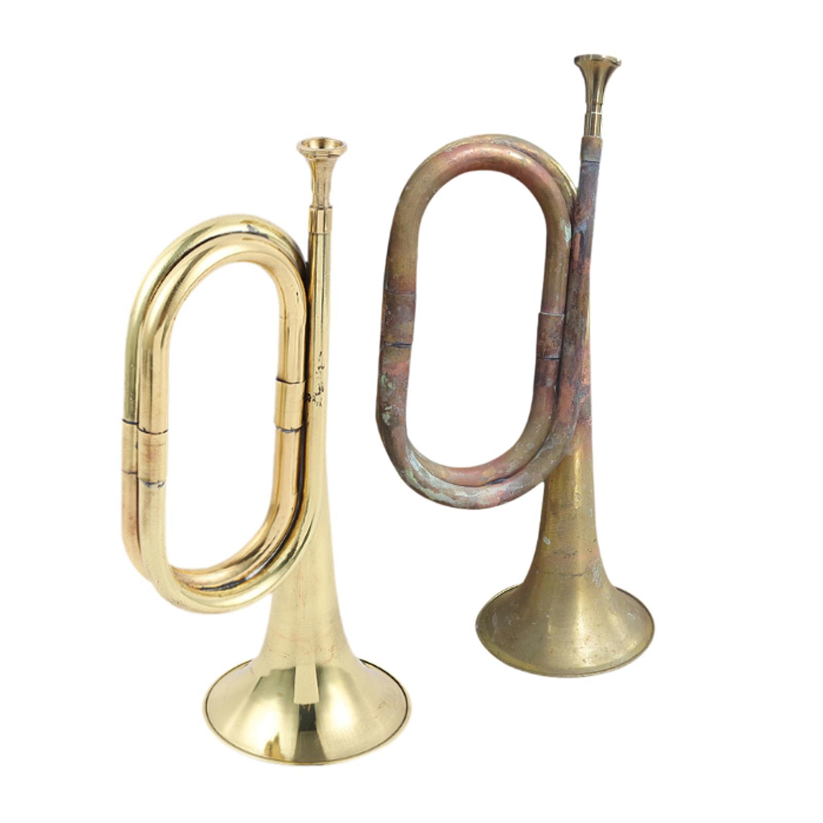 Musical Instrument Bugle - Trompette en laiton massif pour débutants,