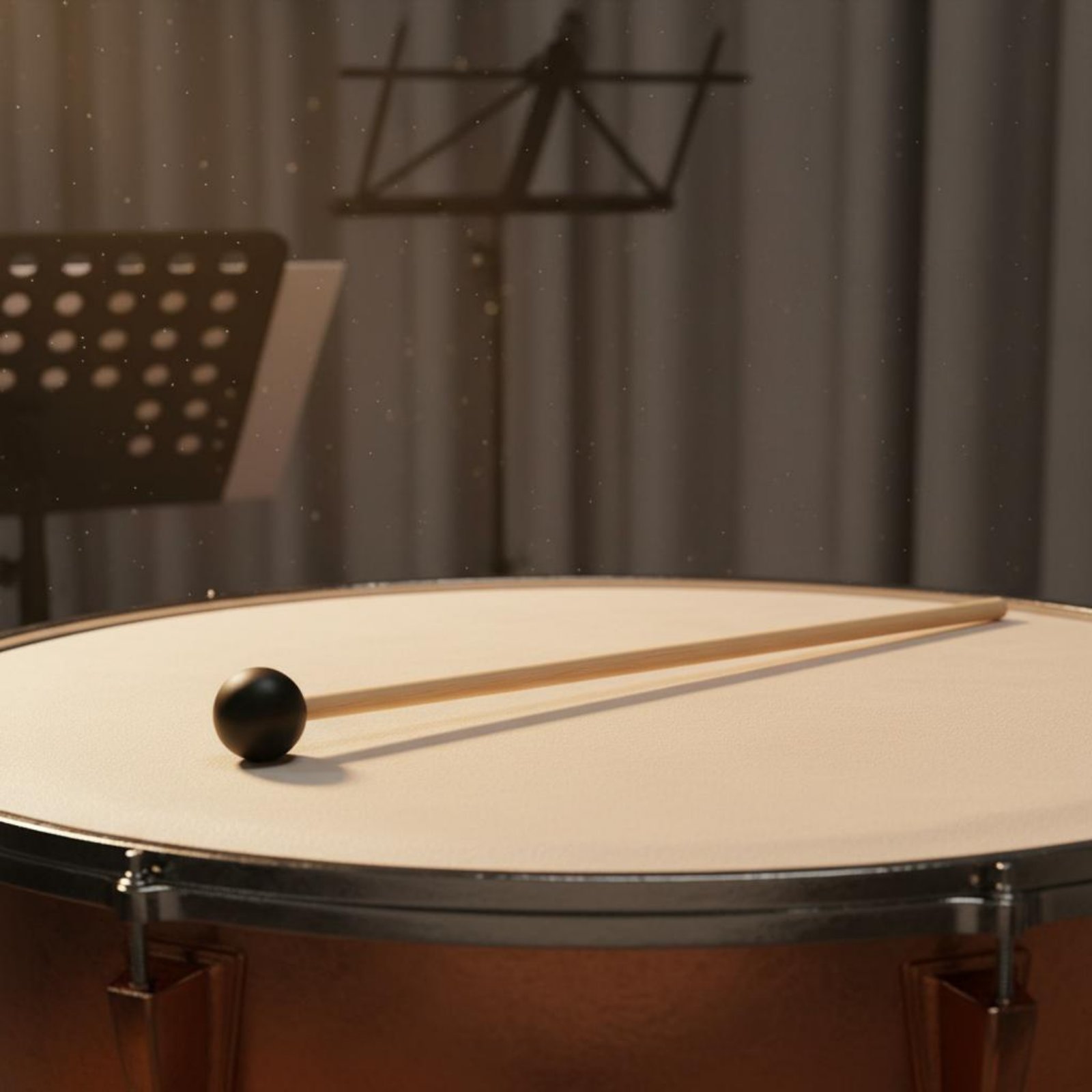 Musical Instrument Mallet - Maillet à tête noire, 2 pièces,