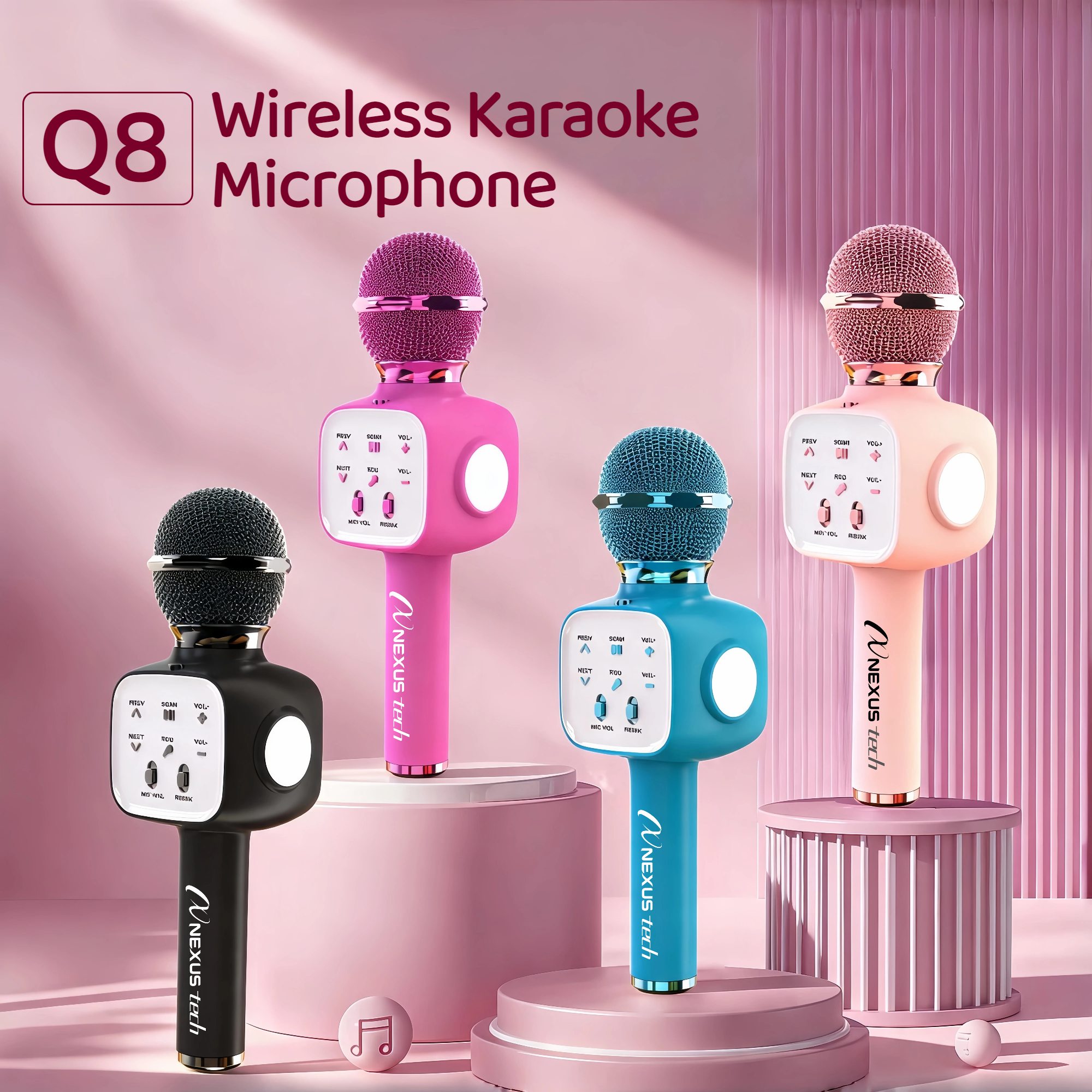 Shure Mic Sm58 - Microphone de karaoké sans fil Bluetooth