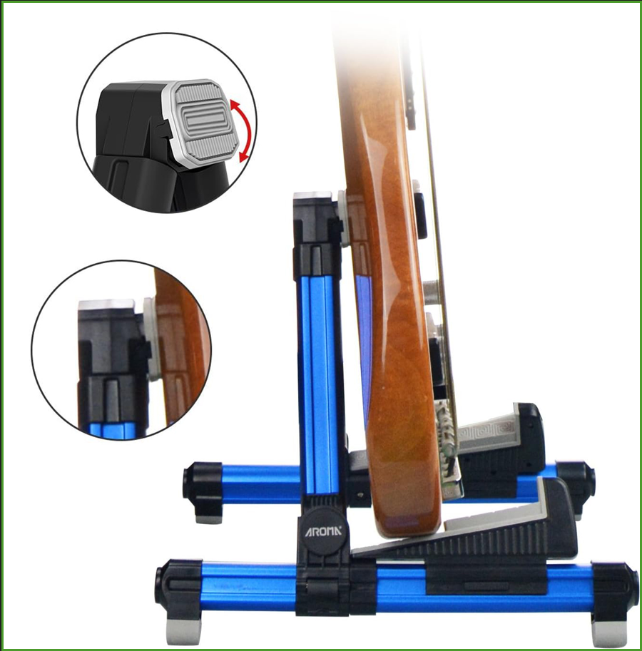 Musical Instrument Types - Support de guitare pliable en aluminium