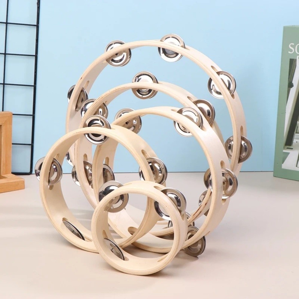 Musical Instrument With Hand - Nouveau Tambourin en Bois à une