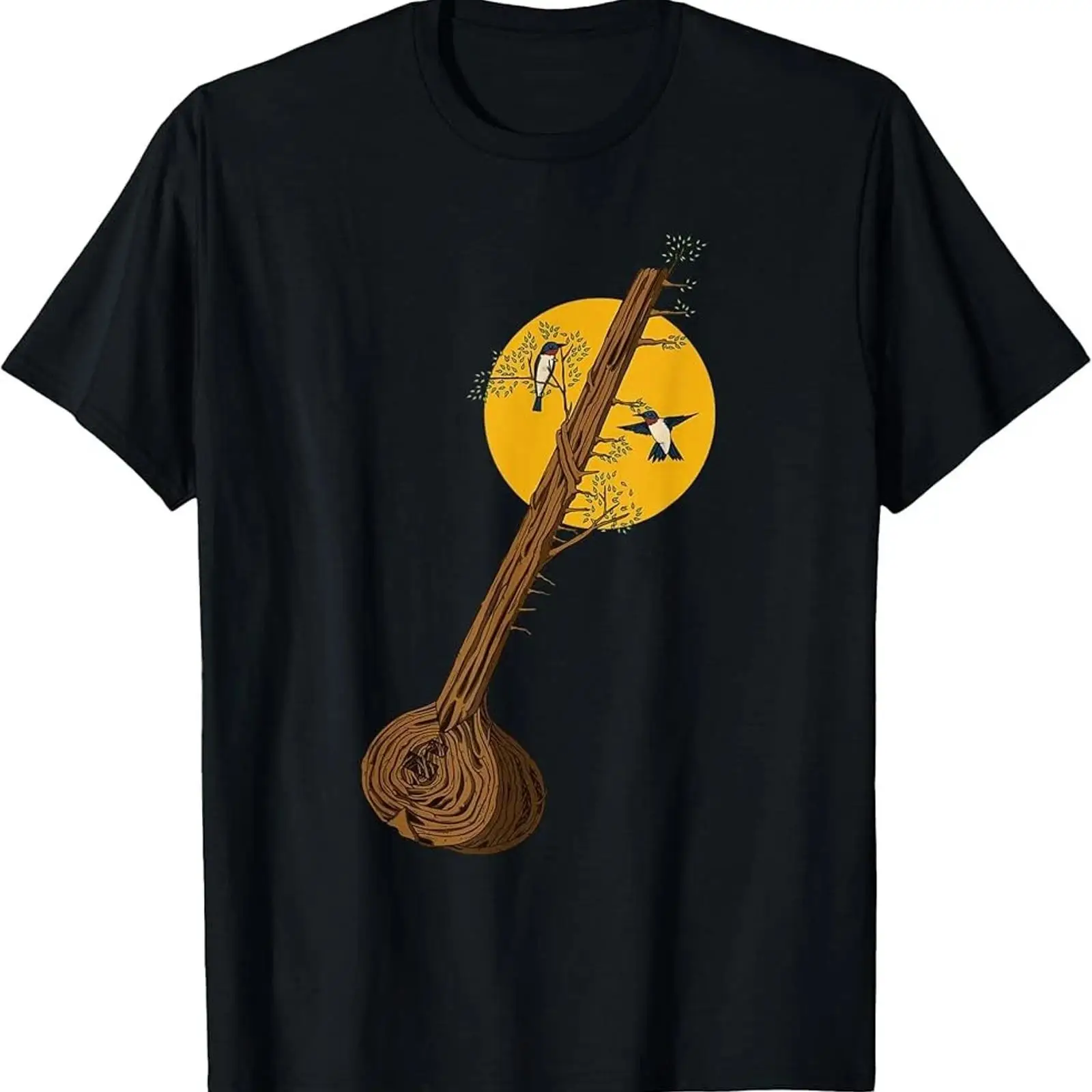 Musical Instrument Sitar - T-shirt Sitar InstrumenT Tree of Life