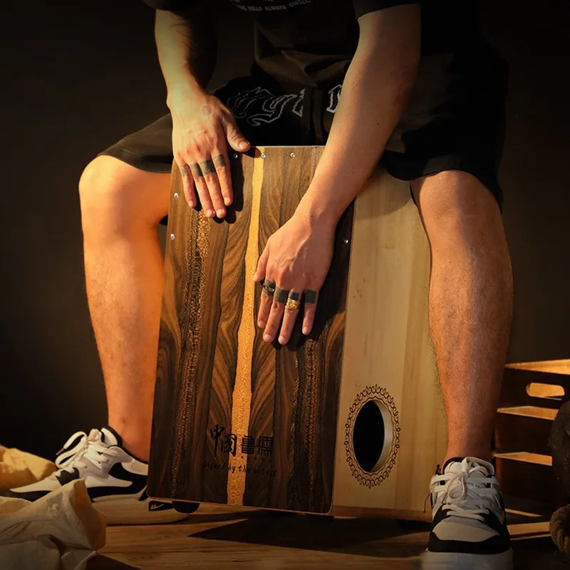 Cajon Musical Instrument - Tambour à Main Professionnel en Bois