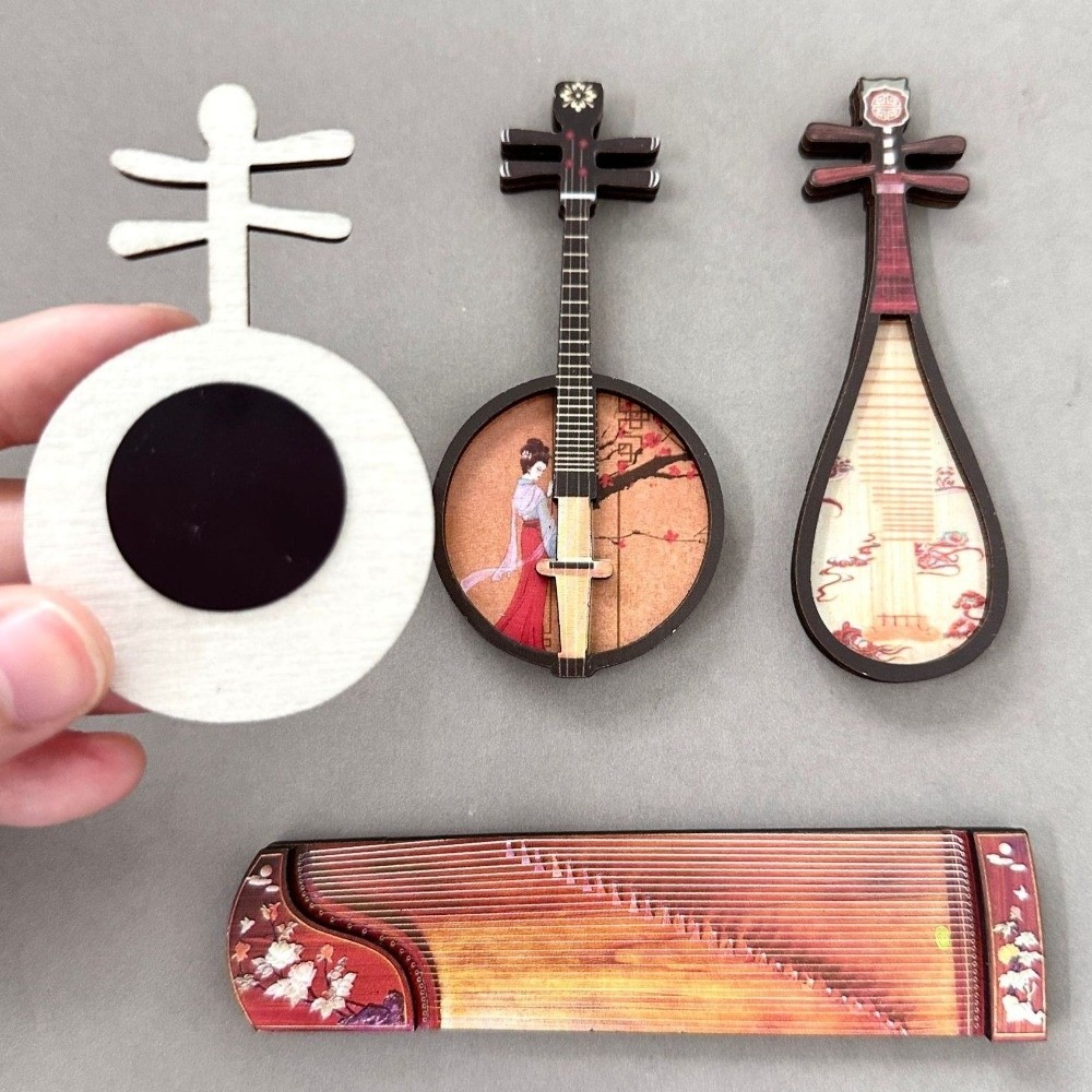 Lot de 4 aimants de réfrigérat - Musical Instrument Ancient avis et prix