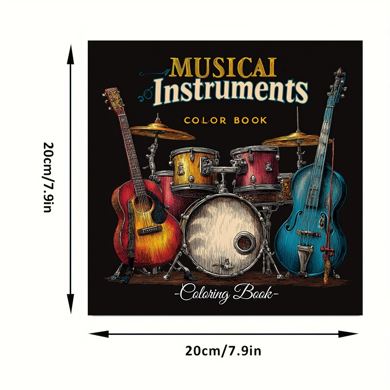 Livre de coloriage pour instru - Musical Instrument Coloring Pages avis et prix