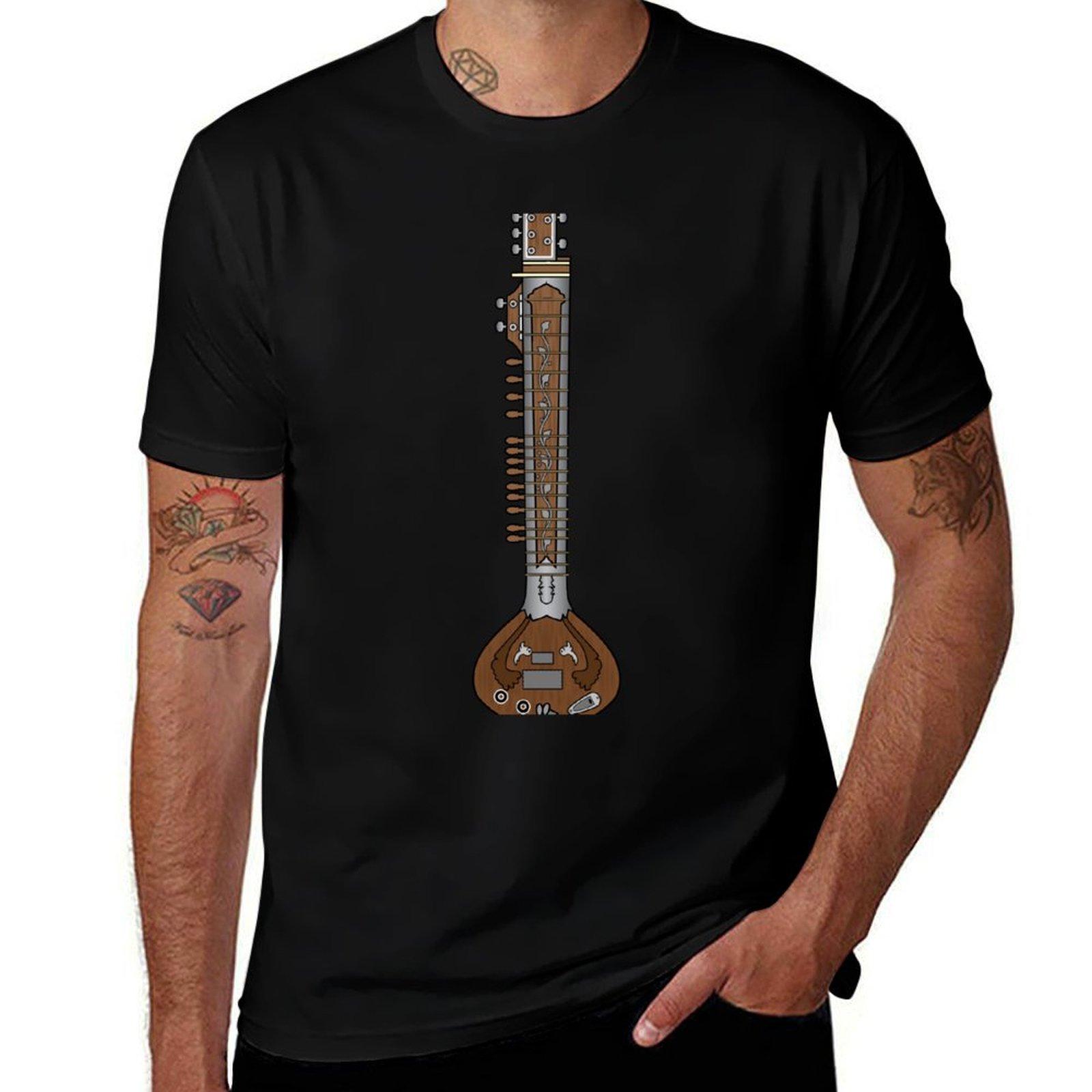 INSTRUMENTS DE MUSIQUE - T-shi - Musical Instrument Sitar avis et prix