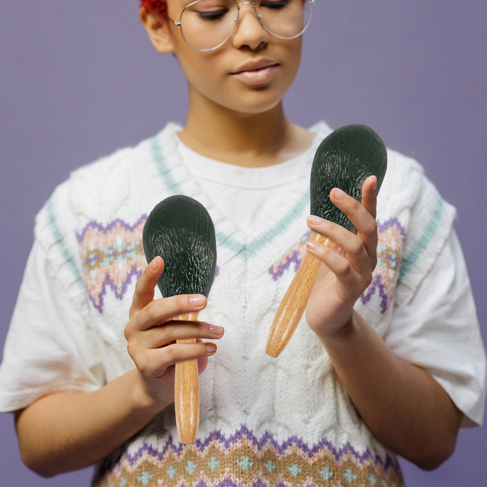 Maracas en forme d'avocat, ins - Musical Instrument Maraca avis et prix