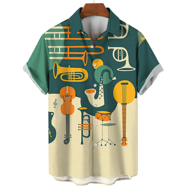 Chemise hawaïenne à motifs mus - Musical Instrument Japan avis et prix