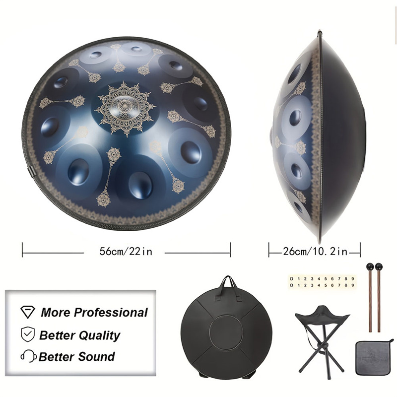 Tambour Handpan 10 notes 22 po - Musical Instrument With Hand avis et prix