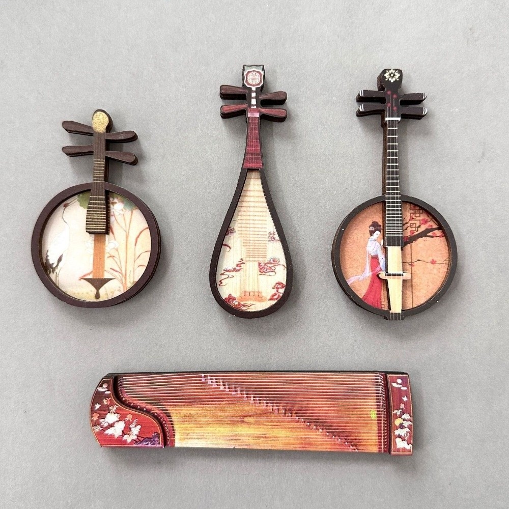 Lot de 4 aimants de réfrigérat - Musical Instrument Ancient avis et prix