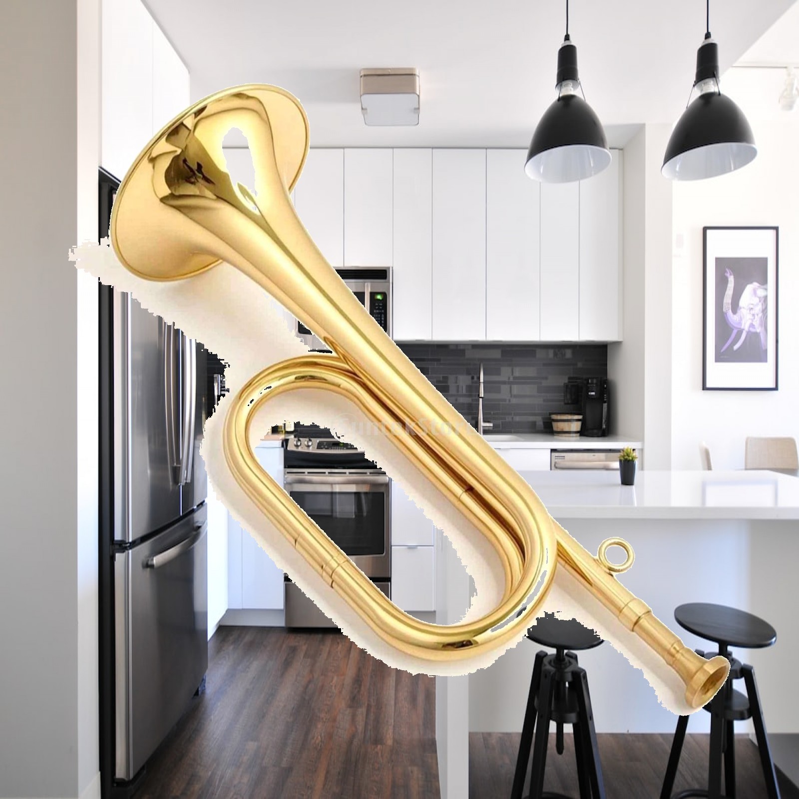Mini cor en laiton compact ave - Musical Instrument Bugle avis et prix