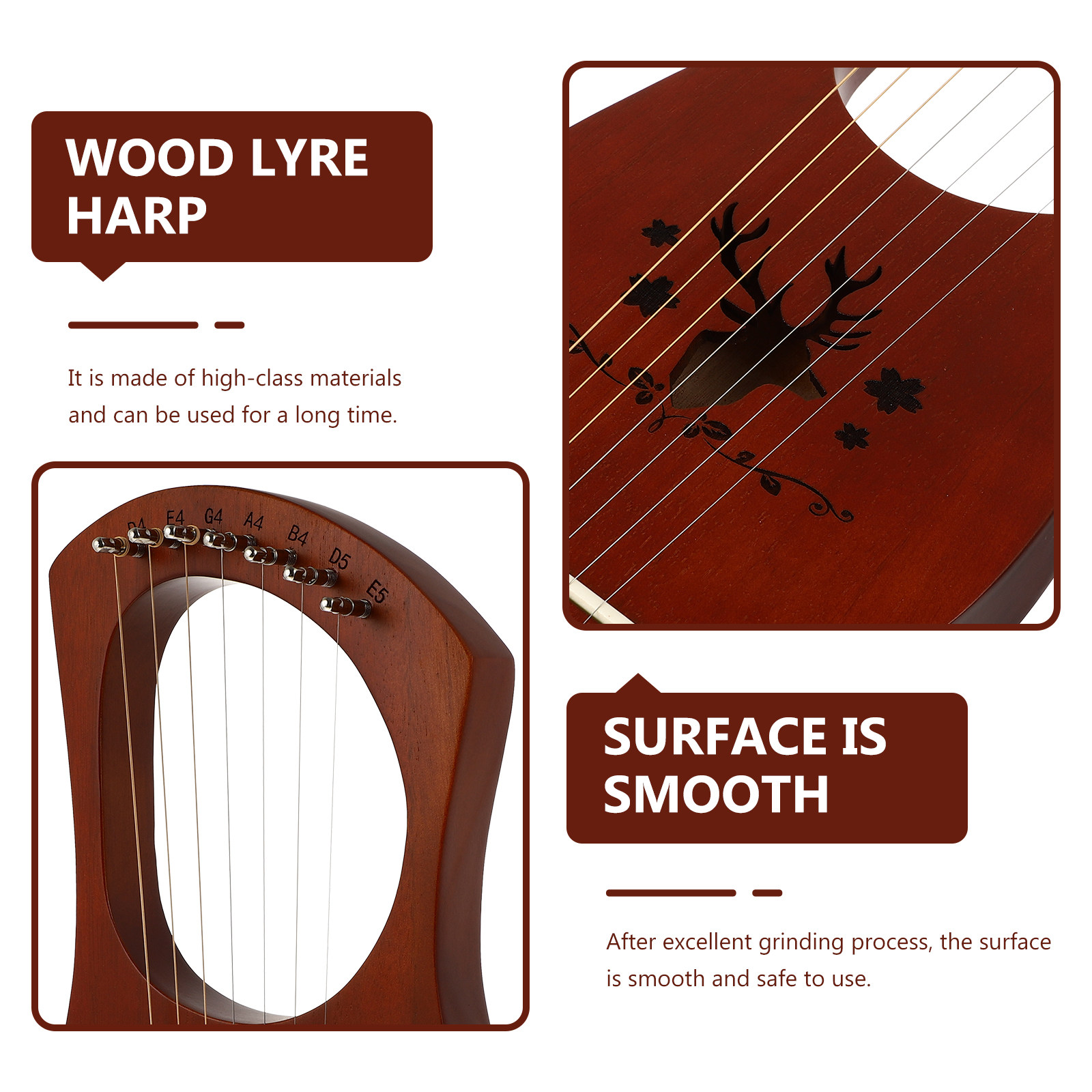 1 ensemble de lyre en bois rét - Musical Instrument Ancient avis et prix