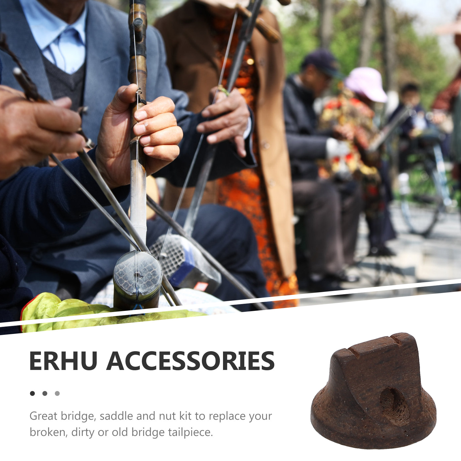 Pont d'Erhu chinois en ébène,  - Musical Instrument Ancient avis et prix