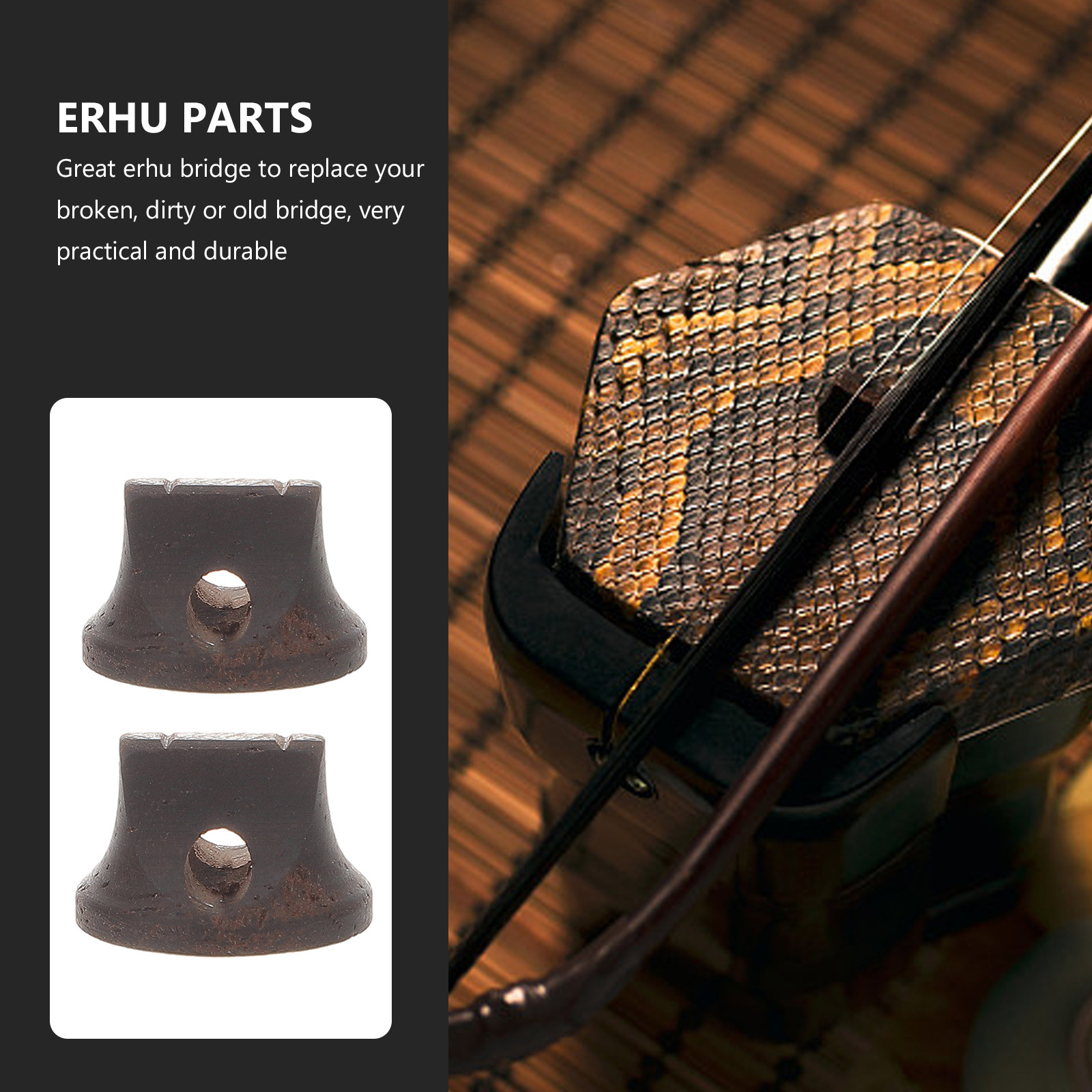 Pont d'Erhu chinois en ébène,  - Musical Instrument Ancient avis et prix