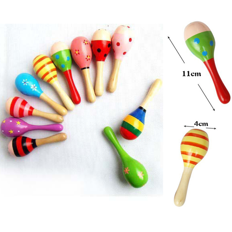 Petits hochets colorés en bois - Musical Instrument For Babies avis et prix